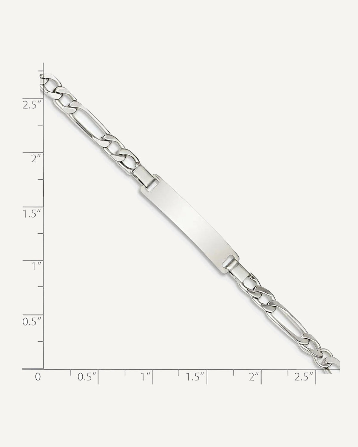 Custom Engraved Sterling Silver Children's Figaro Link ID Bracelet
