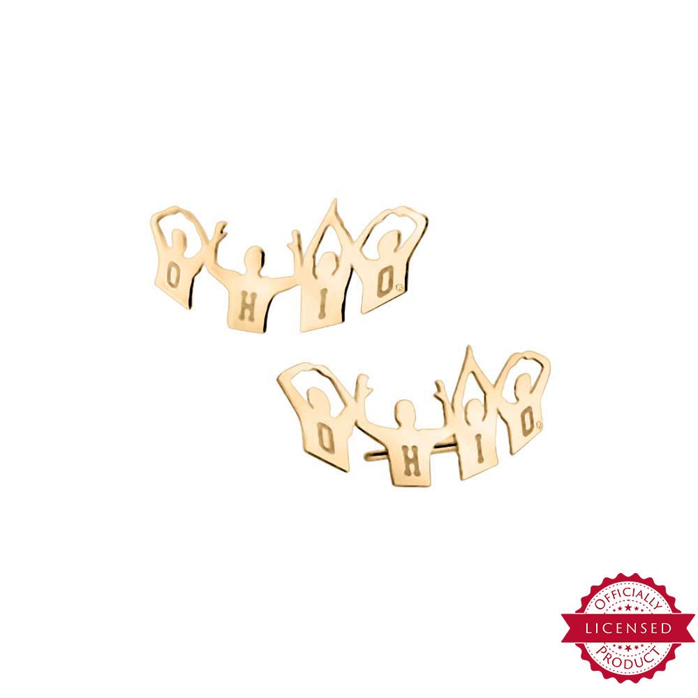 Pair Of Ohio State Silhouette Earrings