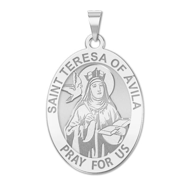 Saint Teresa of Avila - Oval Religious Medal