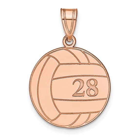 Custom Volleyball Charm or Pendant w/ Number