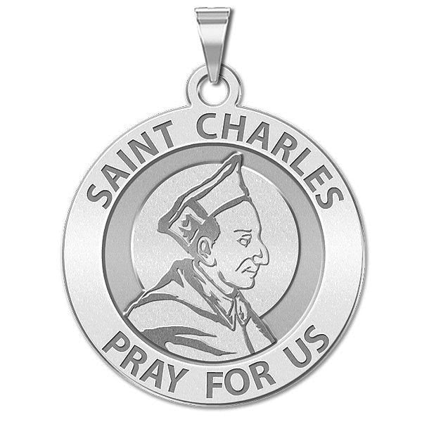 Saint Charles Borromeo Round Religious Medal