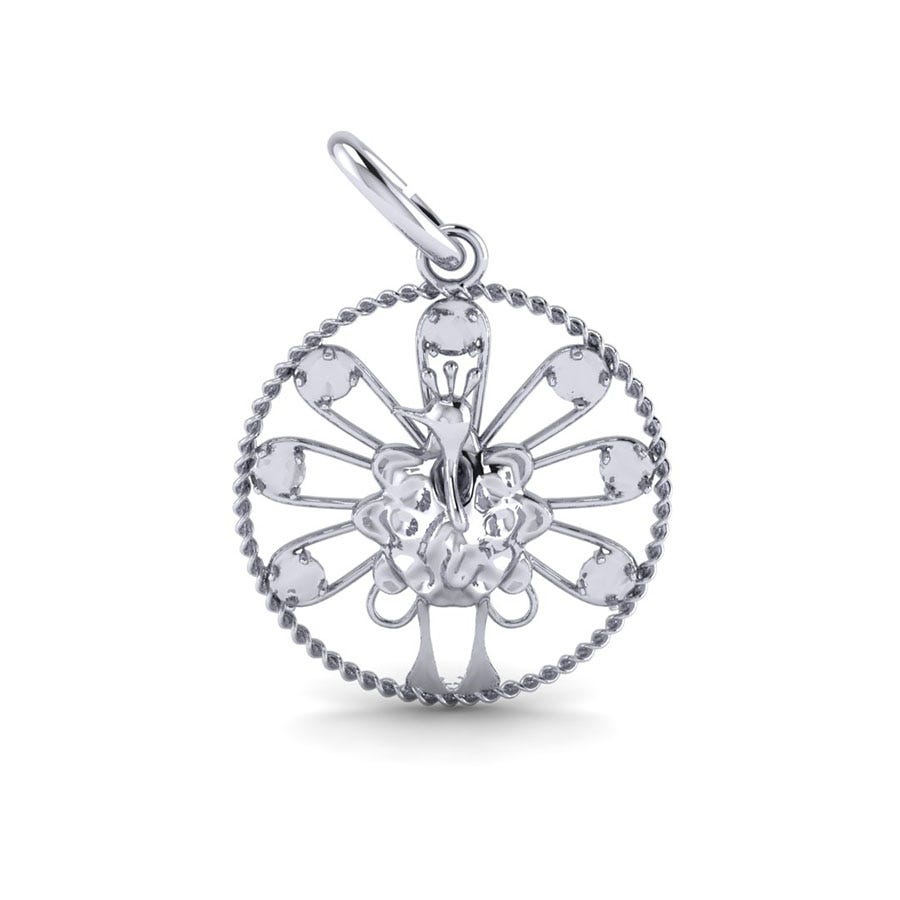 Peacock Charm w/ Stones