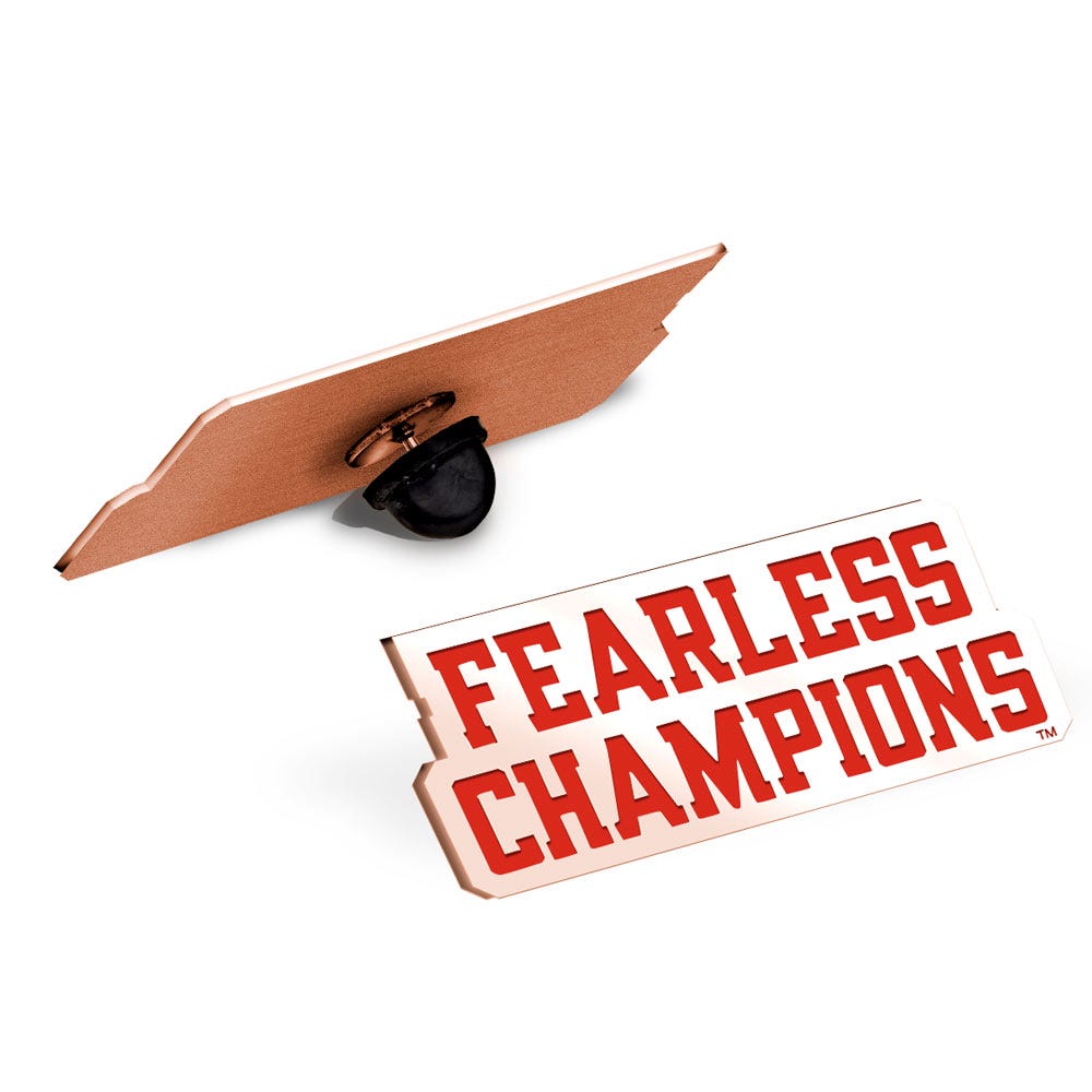 Texas Tech Fearless Color Enamel Champions Pin