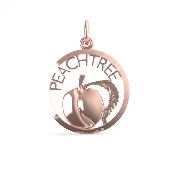 Peachtree Peach Open Disk Charm