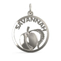 Savannah Peach Open Disc Charm