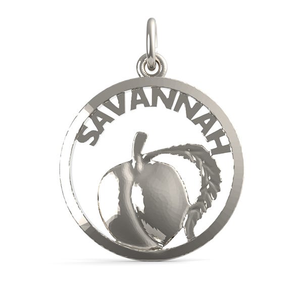 Savannah Peach Open Disc Charm