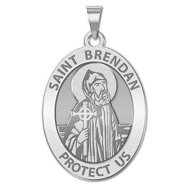 Saint Brendan Religious Oval Medal - "EXCLUSIVE"