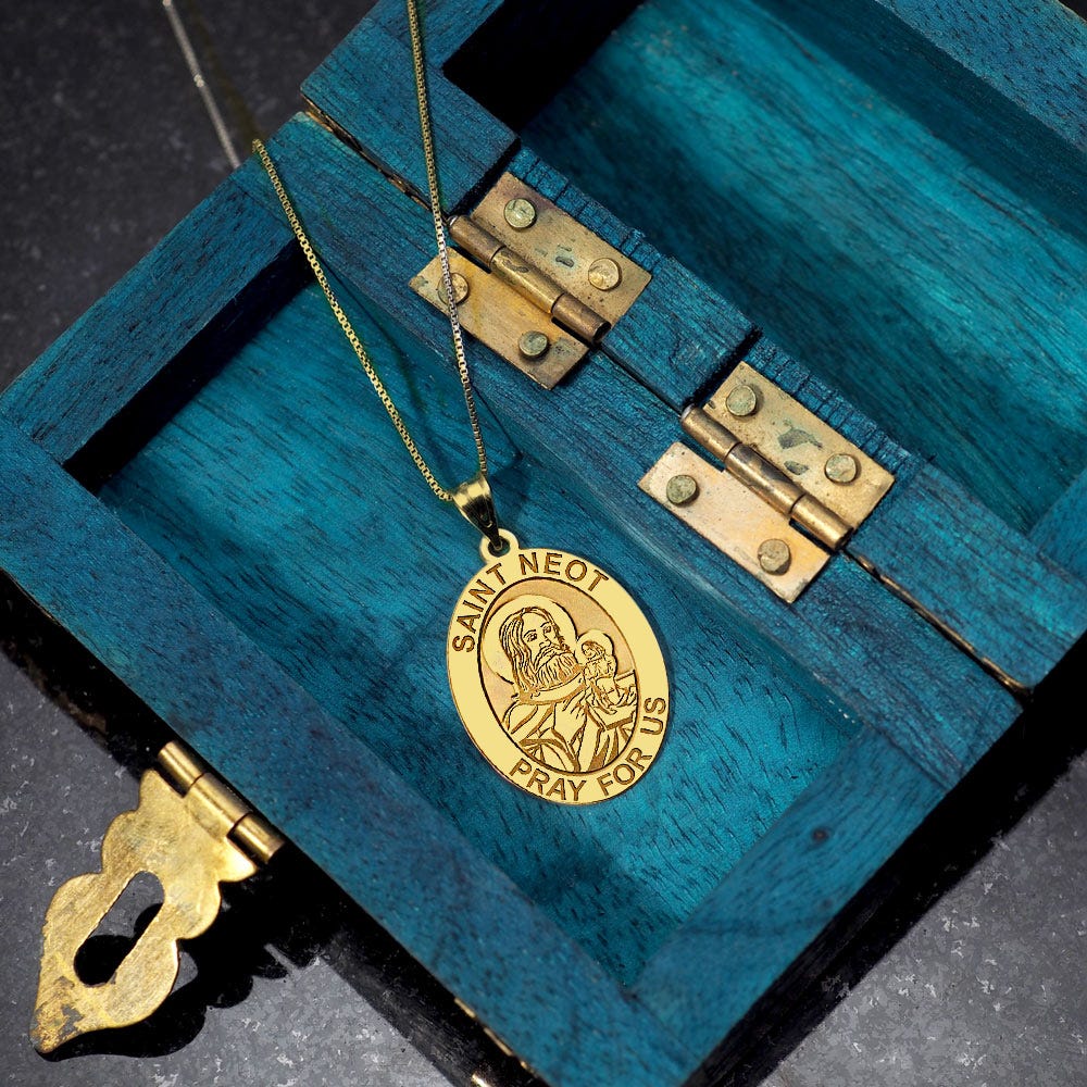Saint Neot OVAL Religious Medal  "EXCLUSIVE"