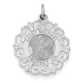 Saint Michael Round Filigree Religious Medal