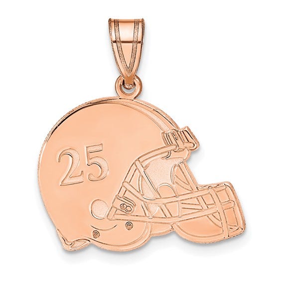 Custom Football Helmet Charm or Pendant w/ Number