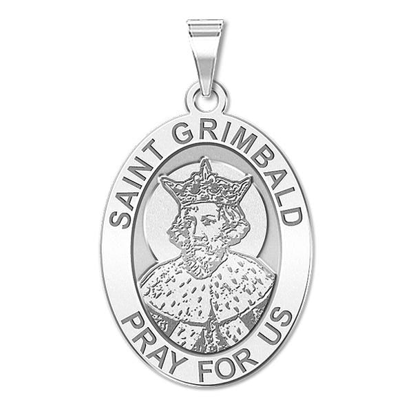 Saint Grimbald Oval Religious Medal "EXCLUSIVE"