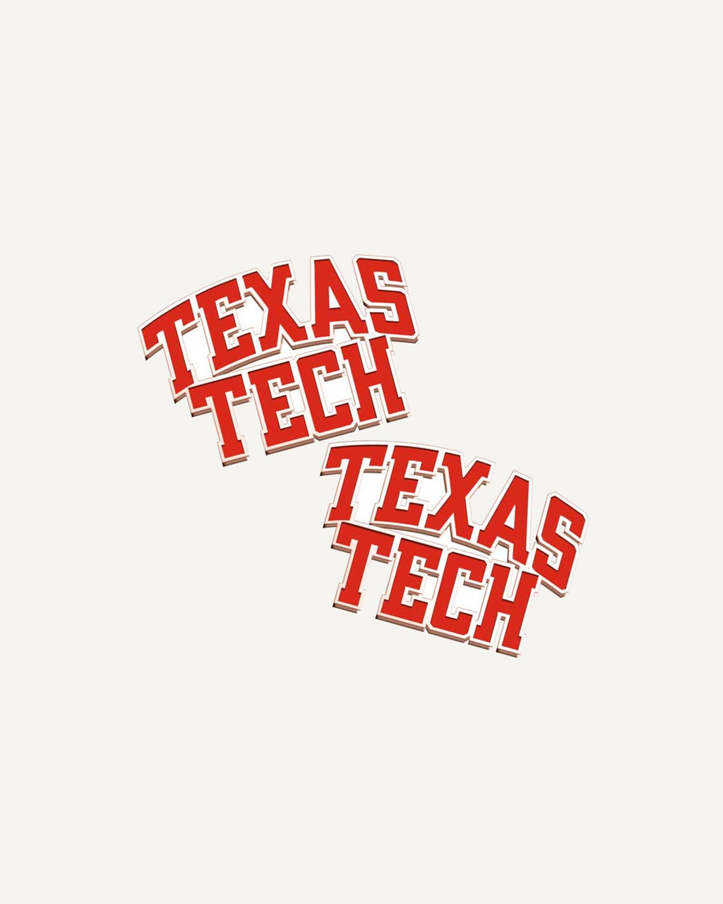 Texas Tech Color Enamel Block Cuff Links