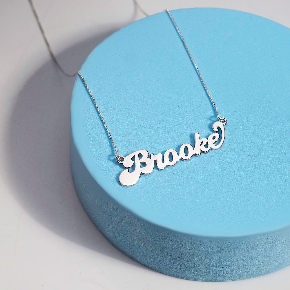 Personalized Classic Script Name Necklace with Chain Included