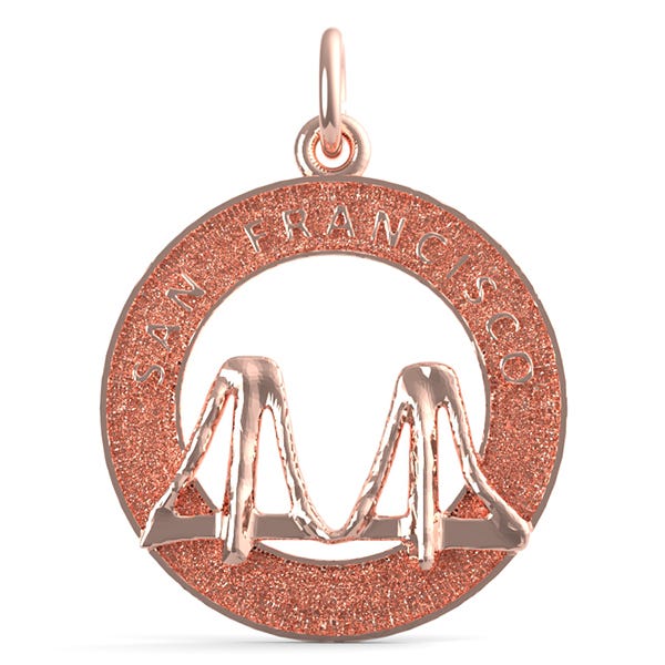 San Francisco Bridge Ring Charm Engravable