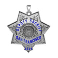 Personalized San Francisco California Sheriff Badge with Rank, Number & Dept.