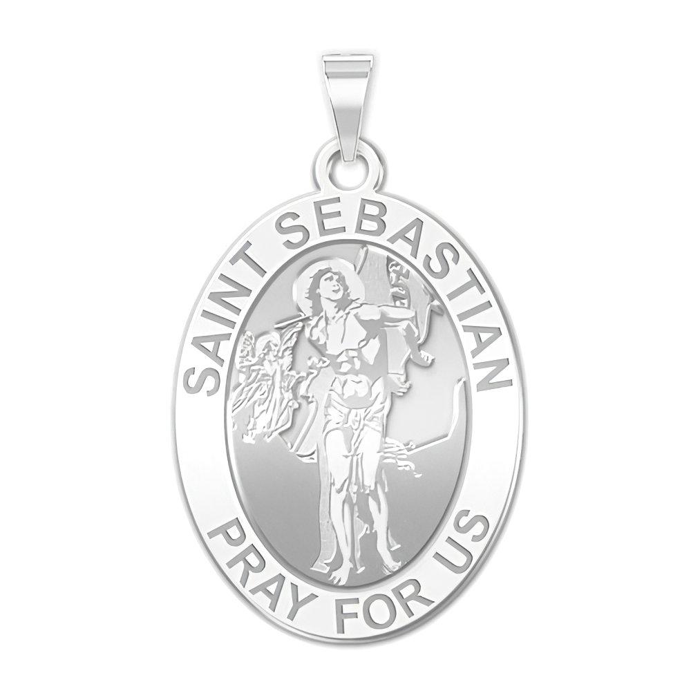 Saint Sebastian - Oval Religious Medal