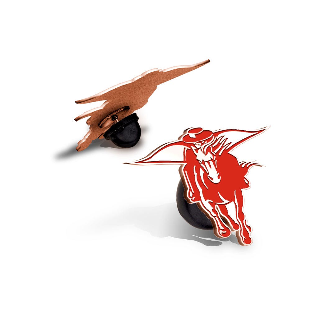 Texas Tech Color Enamel Masked Rider Pin