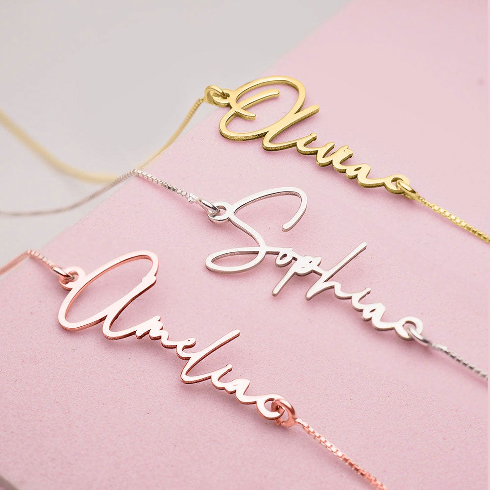 Exclusive Personalized Modern Script Name Anklet / Ankle Bracelet - Adjustable Size