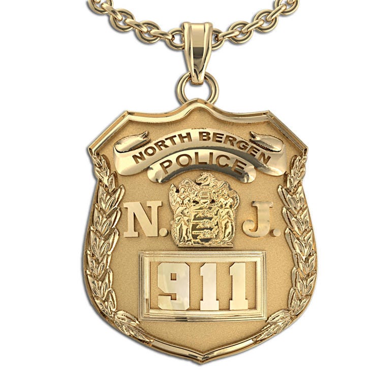 Personalized New Jersey Police Badge with Your Number & Department