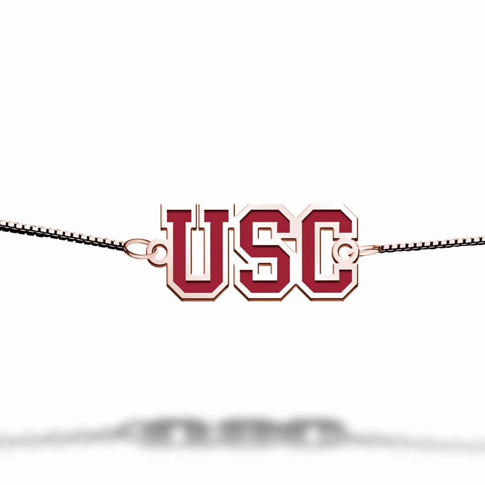 USC Color Enamel Block Bracelet