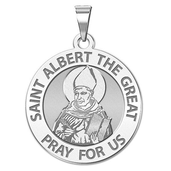 Saint Albert the Great Round Religious Medal
