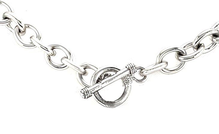 Sterling Silver Tiffany Style Heart Toggle Necklace