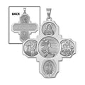 Four Way Cross - Football Religious Medal