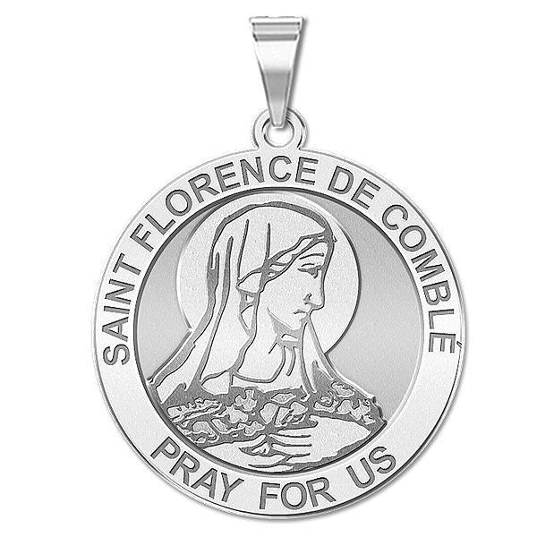 Saint Florence De Comble Round Religious Medal  "EXCLUSIVE"