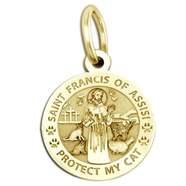 Saint Francis of Assisi - " Protect My Cat " Pet Tag