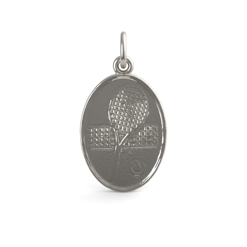 Tennis Oval Disc Charm