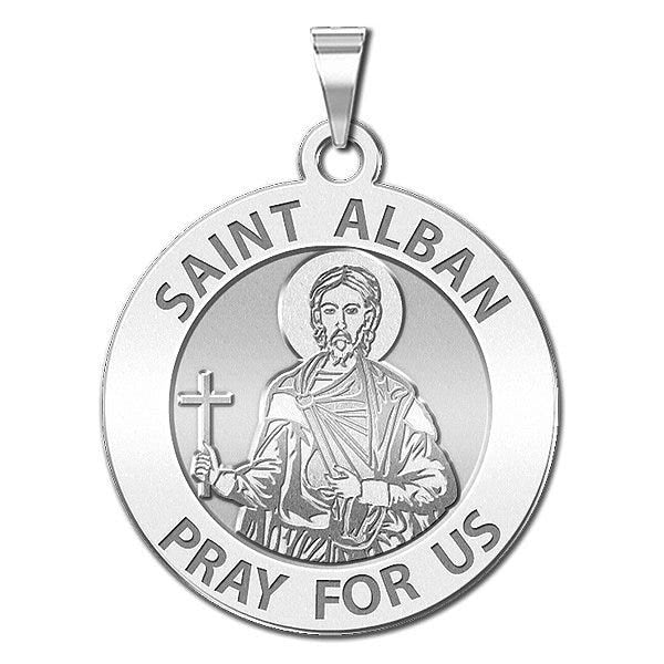 Saint Alban Round Religious Medal