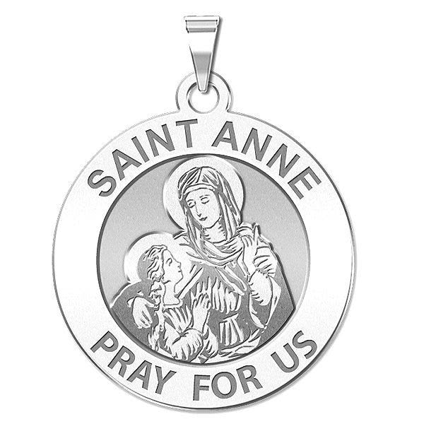 Saint Anne Round Religious Medal