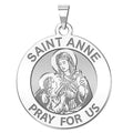 Saint Anne Round Religious Medal