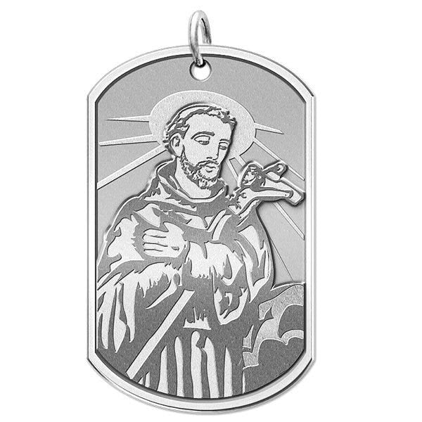Saint Francis of Assisi Dog tag Religious Medal "EXCLUSIVE"