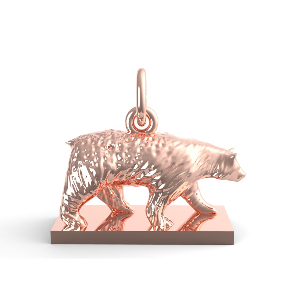 Polar Bear On Ice Charm