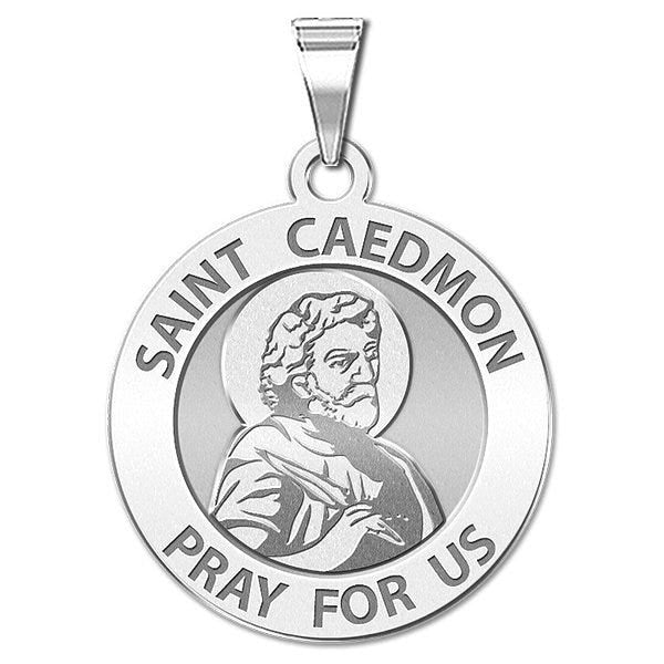 Saint Caedmon Round Religious Medal "EXCLUSIVE"