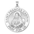 Saint Frances Cabrini Round Religious Medal