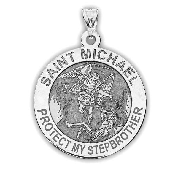 Saint Michael - Protect My StepBrother - Religious Medal  "EXCLUSIVE"
