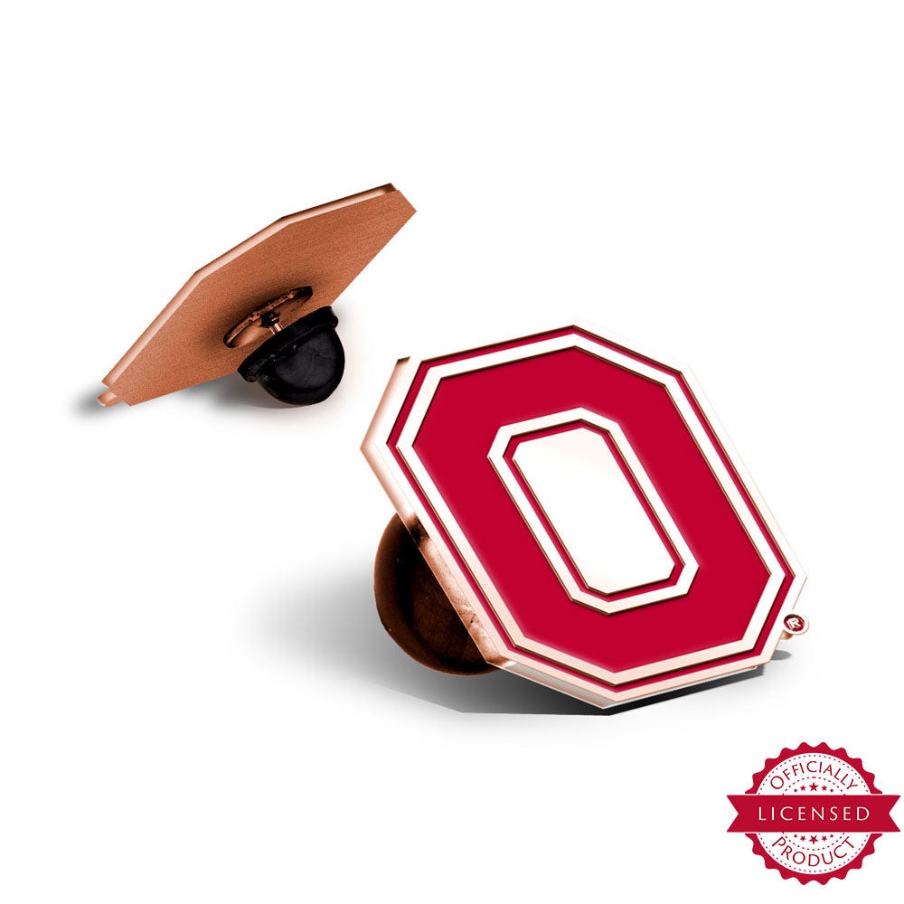 Ohio State University Color Enamel O Logo Pin