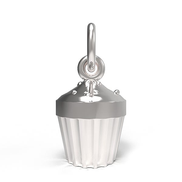 Cupcake White Charm