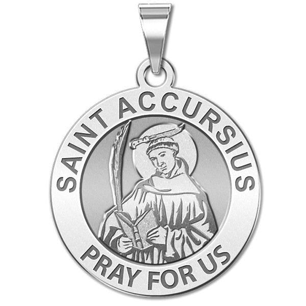 Saint Accursius Round Religious Medal - "EXCLUSIVE"