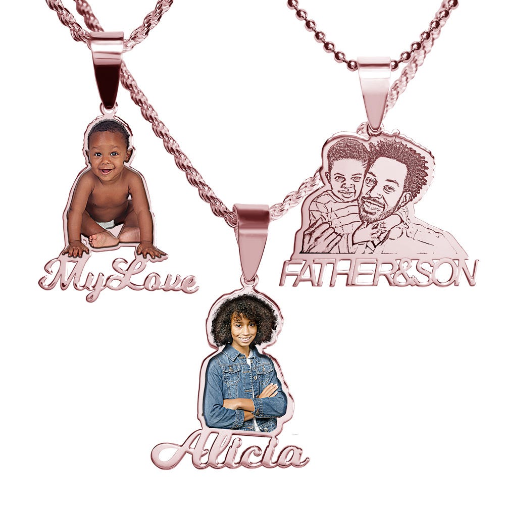 Personalized Custom Photo Outline Pendant Necklace
