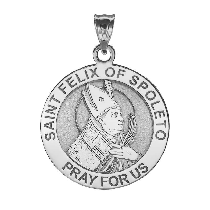 Saint Felix of Spoleto Round Religious Medal  "EXCLUSIVE"