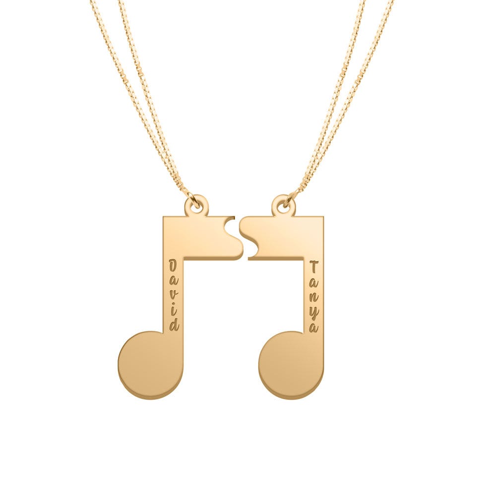 Split Music Note with Two Names