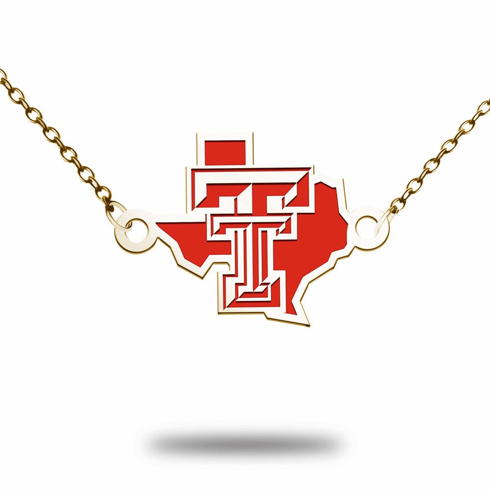 Texas Tech Color Enamel Outline Bracelet