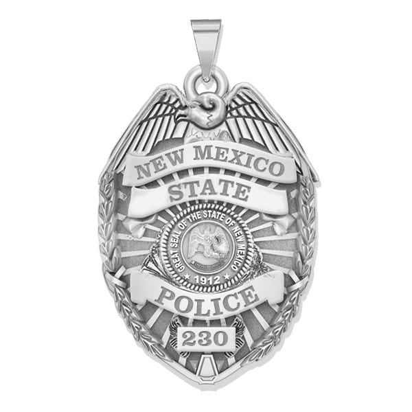 Personalized New Mexico Police Badge with Your Rank, Number & Department