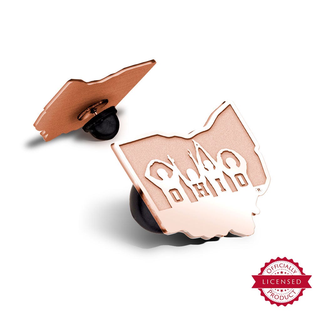 Ohio State University Ohio Outline Pin