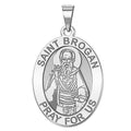 Saint Brogan Oval Religious Medal - Oval "EXCLUSIVE"