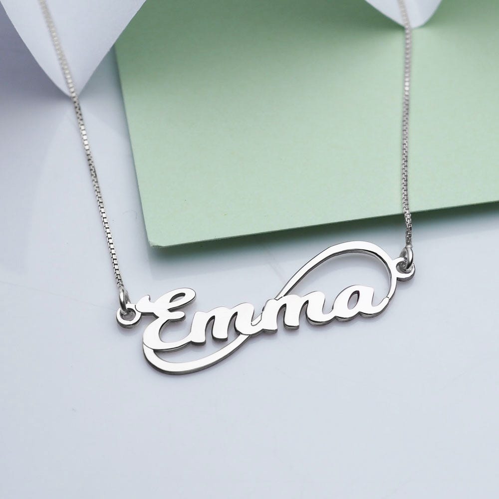 Personalized Infinity Name Necklace with Chain