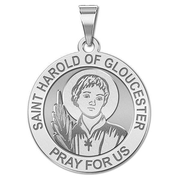 Saint Harold of Gloucester Round Religious Medal  "EXCLUSIVE"